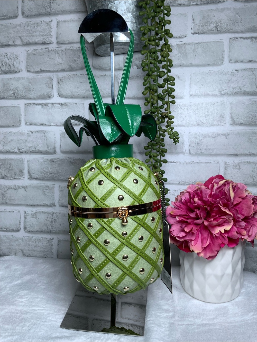 Green Pineapple Novelty Crossbody Bag
